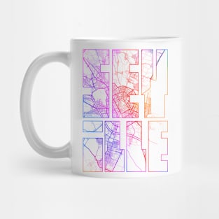 Seville, Spain City Map Typography - Colorful Mug